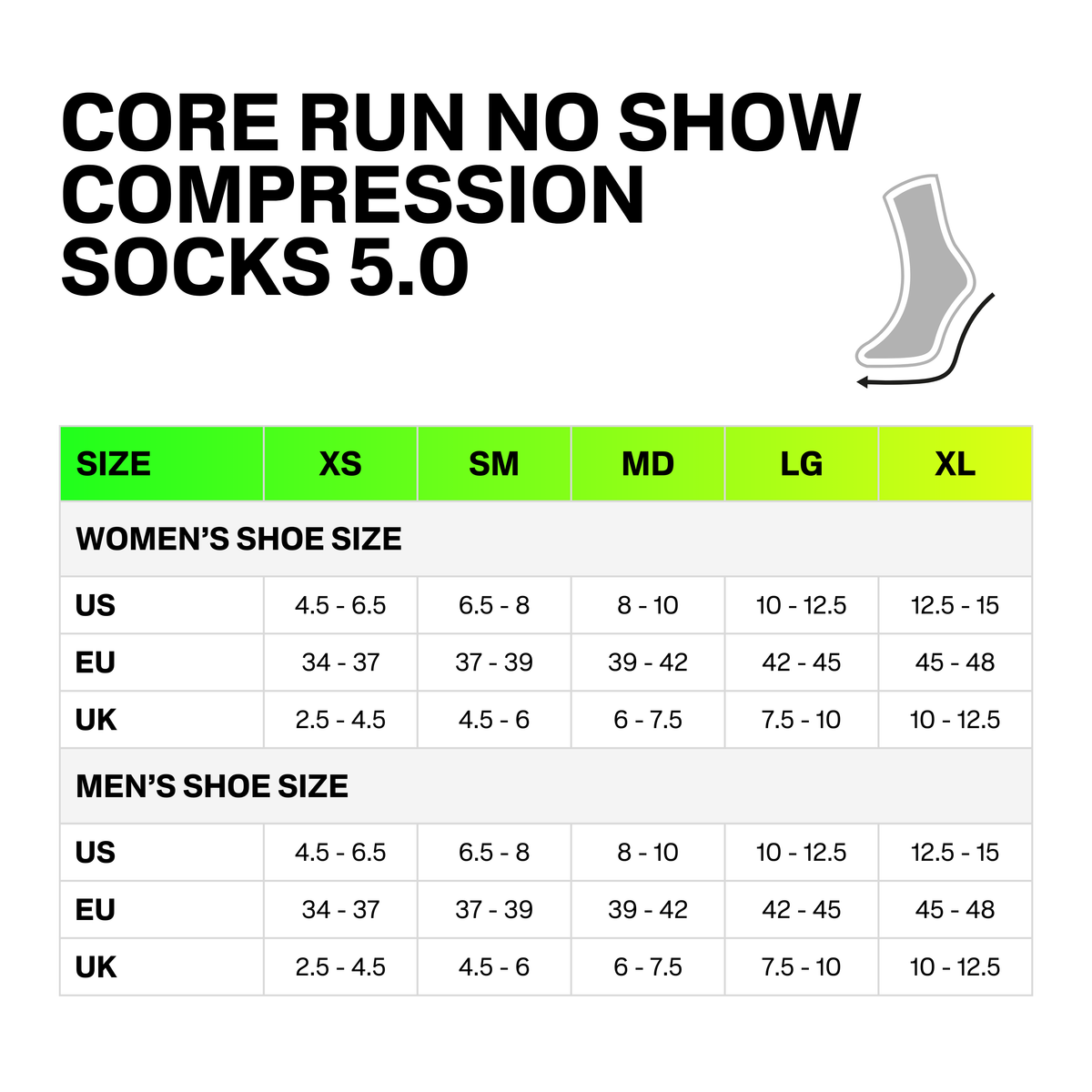 Core Run No Show Socks 5.0