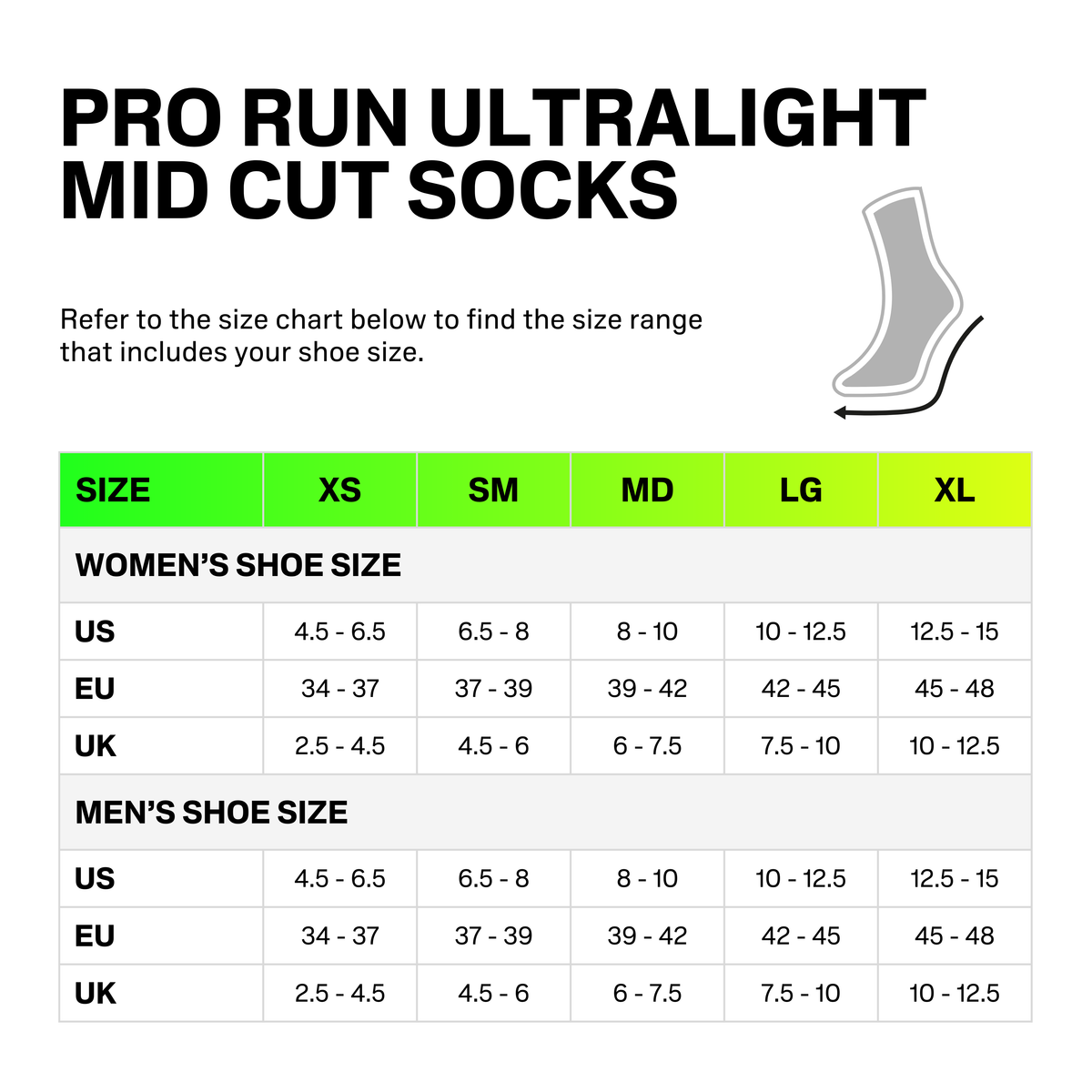 Pro Run Ultralight Mid Cut Socks