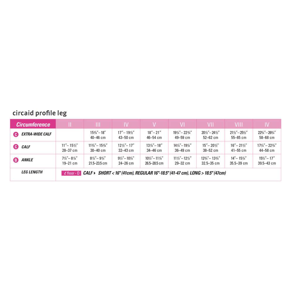 circaid profile lower leg energy oversleeve standard
