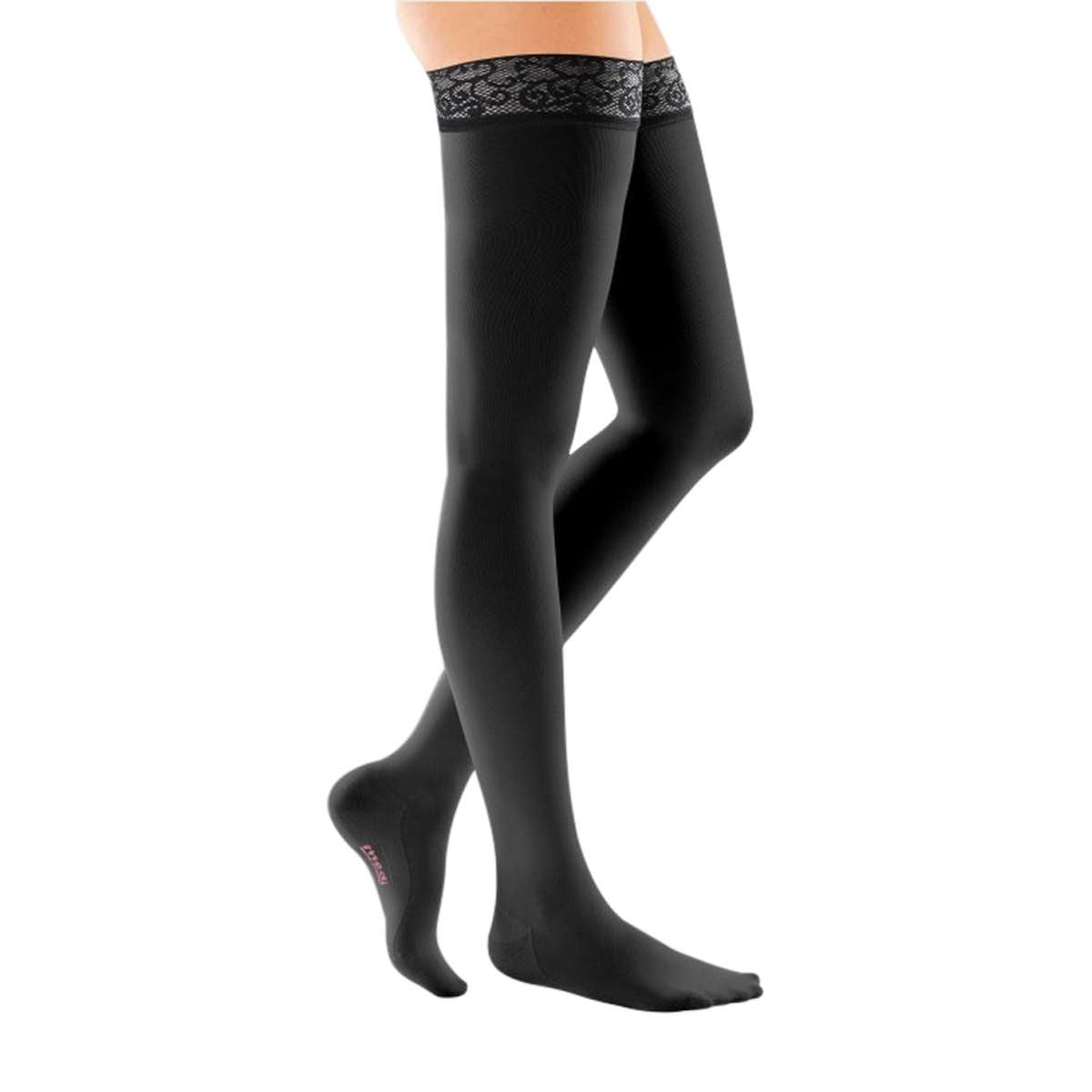 mediven comfort 30-40 mmHg thigh lace topband closed toe petite