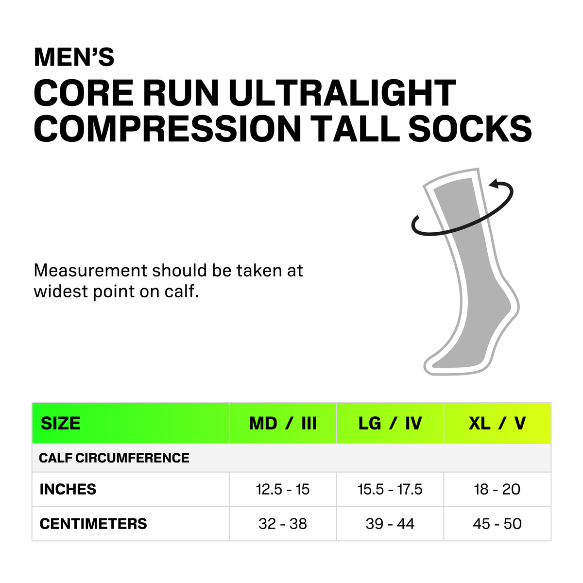 Core Run Ultralight Tall Socks, Men