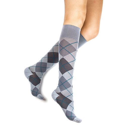 Rejuva Argyle Compression Socks 20-30 mmHg