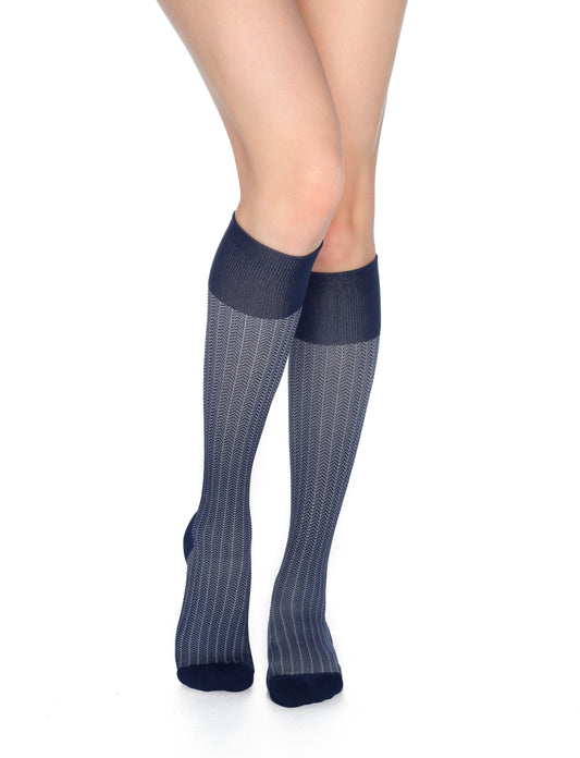 Rejuva Herringbone Compression Socks 20-30 mmHg