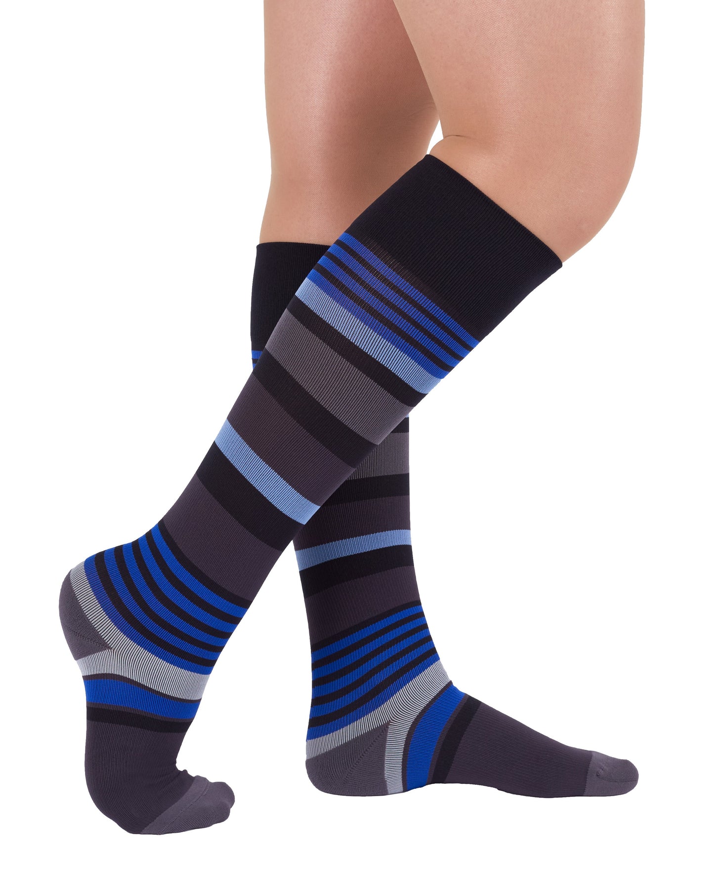 Rejuva Motley Stripe Compression Socks 20-30 mmHg