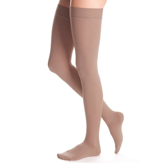duomed advantage 15-20 mmHg thigh beaded topband closed toe petite, Single