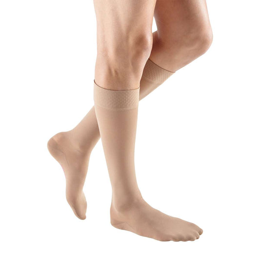 mediven plus 30-40 mmHg calf extra-wide beaded topband closed toe standard